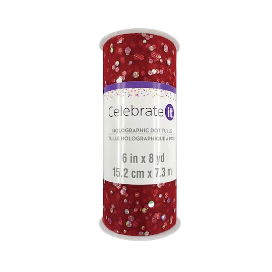 6" x 8yd. Holographic Dot Tulle by Celebrate It